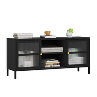 Vente en gros Meuble TV moderne Vitrine Buffet en métal Support de table TV personnalisé avec espace de rangement pour le salon