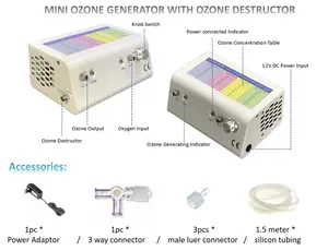 Kit doméstico de máquina de ozônio, terapia de uso clínico, gerador de ozônio médico