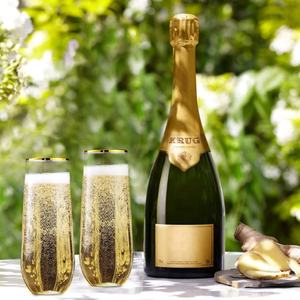 Verre sans pied en PET résistant aux chutes, de haute qualité, avec bordure dorée, écologique, biodégradable, capacité de 201 à 300 ml, marque MIDAS - Product Image 3