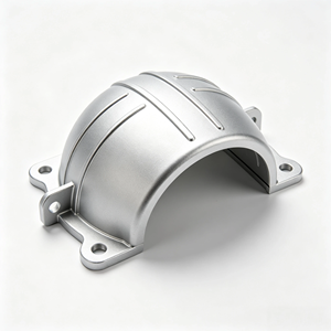 Carcasa de Motor de Aluminio Mecanizada por CNC, Cubierta Protectora Semicircular con Brida de Montaje para Mecanizado ODM, Fabricada a Medida - Product Image 1