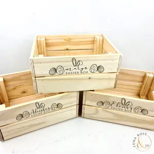 BSCI personalised Easter Crate custom wooden Easter Crate