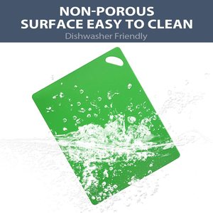 6PCS Extra grueso <span class=keywords><strong>Flexible</strong></span> de plástico de cocina de tablero de corte de conjunto de alfombras con iconos de alimentos y asas de fácil agarre - Product Image 5