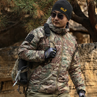 Veste coupe-vent respirante et isolante pour l'hiver, avec revêtement technique, légère, imperméable, pour le camping, la randonnée et la chasse, pour homme