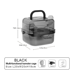 Nouvelle sortie : <span class=keywords><strong>Cage</strong></span> à <span class=keywords><strong>hamster</strong></span> transparente en acrylique portable de luxe à 360 degrés, grande capacité, valise, roue de course, <span class=keywords><strong>cage</strong></span> pour ours en soie dorée - Product Image 6