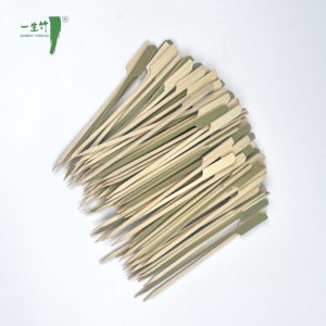 Tùy Chỉnh Teppo Xiên <span class=keywords><strong>BBQ</strong></span> Gậy Phẳng Lớn Tre Xiên 5Mm Độ Dày Cho Ngoài Trời Bên Nhà Bếp Trái Cây Đóng Gói Trong Túi - Product Image 1