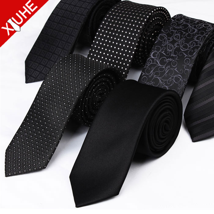 ODM OEM Chất Lượng Cao Thời Trang 100% Lụa Dệt Bán Buôn Cổ Tie Ý Mens Silk Vát Đen Mens Tie