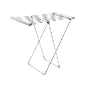 Aluminium Clothes Drying Rack Electric Heated 8 Bar Folding Clothes Horse Airer Dryer