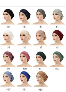 New Solid Color Fashion Bottom <b>Hijab</b> Wider Inner Cap Wholesale Cotton <b>Jersey</b> Fabric Durable Underscarf - Product Image 6