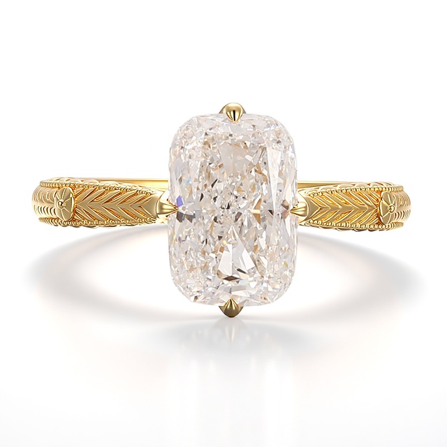 New Customized High Quality Leisure Ring 3 Carat Cultivated Diamond Ring Women's Fashion Wedding Ring