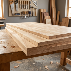 Panneau en bois de caoutchouc à jointures à languettes personnalisable de 2440 mm pour meubles, robuste et durable - Product Image 3
