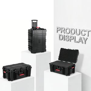 حقيبة أدوات ومعدات صلبة من البلاستيك ABS مع بطانة داخلية من الفوم EVA، مقاومة للماء IP67، كبيرة الحجم، مخصصة حسب الطلب، مع عجلات وعربة - Product Image 2