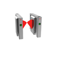 Portillon pivotant haute sécurité en acier inoxydable 304 avec lecteur d'empreintes digitales pour la gestion des passages des employés au bureau