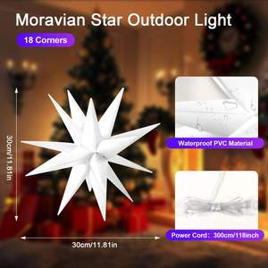 ไฟ LED อัจฉริยะ RGB รูปดาวระเบิด 3 มิติ พับได้ ควบคุมผ่านแอพ รีโมท โมราเวีย ตกแต่งถนนในวันหยุด ไฟกลางคืนคริสต์มาส - Product Image 4