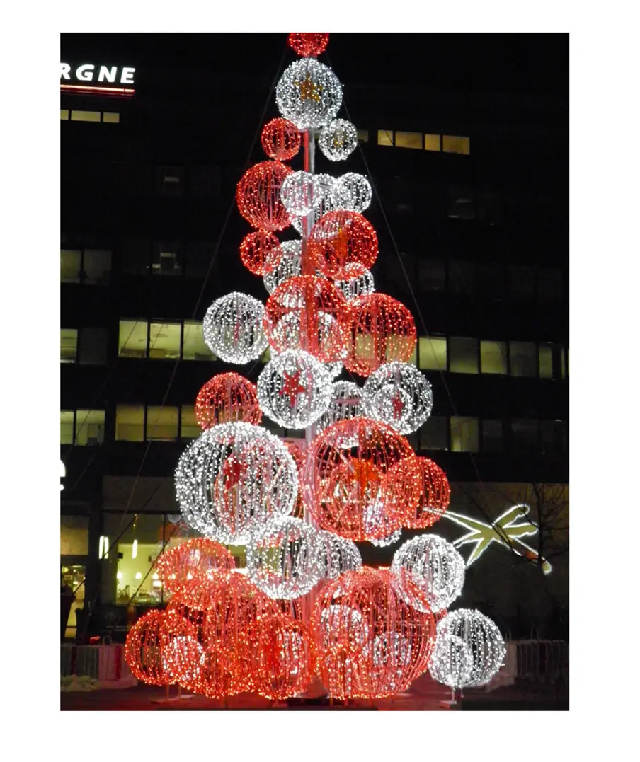 excellent light Christmas Ball various style colorful shapes Christmas tree romantic fantasy lights exhibition