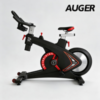 Bicicleta de Spinning Comercial AUGER con Resistencia Magnética, Bicicleta Estática para Ejercicio en Interiores, para Gimnasio o Estudio de Fitness