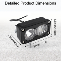 Universelles 8AA Batteriegehäuse Baja Light LED-Scheinwerfer, DIY Nachrüstsatz, Bernsteinweiß, Plug & Play für E-Bike Fahrrad MTB Offroad