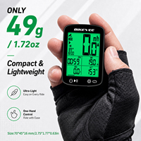 Bikevee GPS Komputer Sepeda 2.4 Inci Lampu Latar Hijau ANT IPX7 Speedometer Digital Tahan Air Dudukan Stang Sepeda