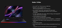 Kedatangan Baru MSI Raider 16 Max 2026 16-inci 2.5K 240Hz/Ultra 9 290HX Plus/RTX5090-24G/Laptop Gaming Performa Tinggi Spesifikasi Terbaik