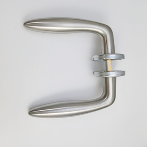 Poignée de porte de meuble adaptée à la serrure de porte à mortaise Trous de cylindre en aluminium argenté prix d'usine - Product Image 5