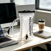 Poche à eau de 2,0 L en TPU de qualité alimentaire sans BPA, étanche, à large ouverture, avec tube de boisson détachable