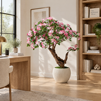 Pohon Bunga Bougainvillea Buatan dari Fiber Glass 1,4m Dekorasi Taman Elegan untuk Dalam Ruangan