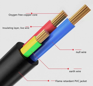 RVV 2 3 4 5 8 çekirdek bakır kablo kablosu esnek IEC 60227 CE 0.75 1 1.5 2.5 4 6 mm elektrik kablo tel PVC siyah güç kablosu - Product Image 5