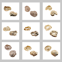 Boucle décorative en alliage de zinc pour ceinture, logo personnalisé, forme irrégulière, pour chaussures, robes et maillots de bain