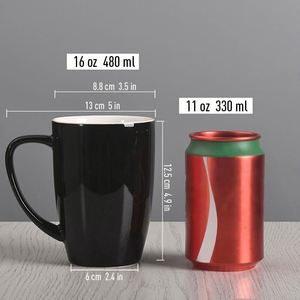 Mug à café en céramique, adapté aux boissons froides, passe au lave-vaisselle et au micro-ondes, tasse en porcelaine pour thé, latte, mocha chaud - Product Image 4