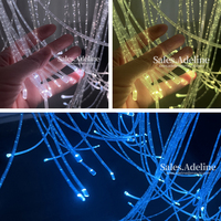 Plafonnier de méduse à fibre optique RGBW LED lustre sensoriel pour salle de thérapie de l'autisme