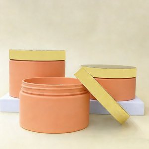 Barattoli in Plastica PET Trasparente da 4oz, 6oz, 8oz, 16oz, 250ml, 500ml per Creme, Polveri, Alimenti, Miele, Scrub, Burro Corpo con Coperchi Dorati - Product Image 5