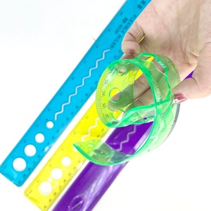 ไม้บรรทัดพลาสติกใสอเนกประสงค์หลากสีสำหรับเด็กนักเรียน 30 ซม. - Product Image 1