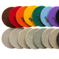 Pad Poles Basah Berlian JDK 7 Step 4 untuk Kuarsa Multi-Grit Medium Abrasive, Kustomisasi OEM Tersedia