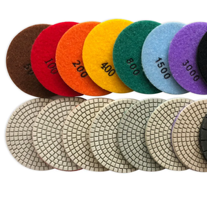 JDK 7 Step 4" Diamond Wet Polishing <strong>Pad</strong> for Quartz Marble Granite-Multi-Grit Medium Abrasive Resin Bond High Gloss OEM - Product Image 1