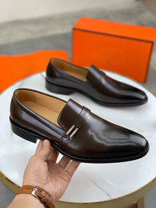 Chaussures Oxford toutes saisons en cuir pleine fleur avec semelle extérieure en caoutchouc/latex et doublure en tissu, semelle intermédiaire en caoutchouc moussé tendance - Product Image 2