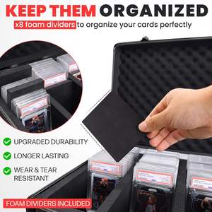 Y Y 140+ 4 ROW Graded Card Storage Box Graded Card Slab Case Card Storage Case Aluminum - Product Image 5