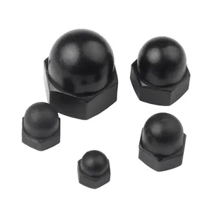 M5 M6 M8 PA66 Plástico Nylon Negro Blanco Color Hexágono Hexagonal Cúpula Tuerca <span class=keywords><strong>Acron</strong></span> Tuerca DIN1587 - Product Image 5