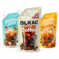 Pochettes à bec verseur personnalisées pour café glacé et jus de fruits – Sacs liquides autoportants haute barrière avec buse
