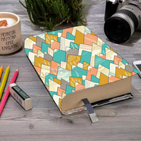 Couverture de livre réglable en impression de logo personnalisé couverture rigide tissu lavable imperméable s'adapte épaisseur manchon de protection de livre