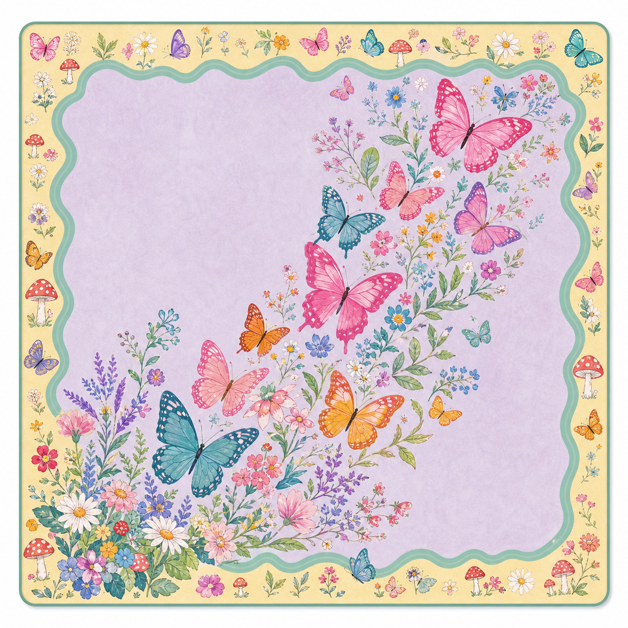 Yellow Pink Butterflies