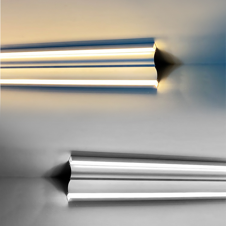 Modern Wall Lamp Exposed Ceiling Corner Light for Linear Gypsum Wall Washing up Down Light Without Ceiling