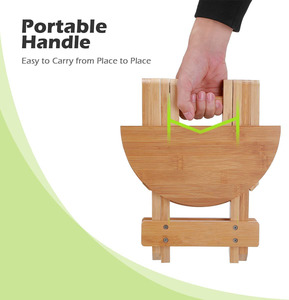 Tabouret pliant en bambou, repose-pieds de douche pour les jambes de rasage, chaise de bain en <span class=keywords><strong>bois</strong></span>, Spa, pour adultes et enfants, spectacle Portable - Product Image 3