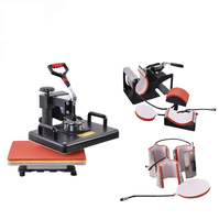 Presse à chaud combinée 8 en 1 machine d'impression par sublimation sur tshirt, mug, cap, plaques