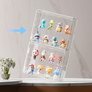 DAYOOH Hochwertige Kunststoff-Vitrine Staubdichte Magnetische Aufbewahrungsbox Transparenter Actionfiguren-Aufbewahrungsbehälter Mit Trennwand - Product Image 4