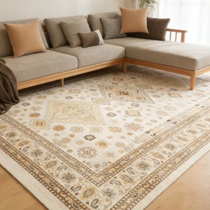 Tapis de sol moderne en jacquard tissé à la machine Wilton, antidérapant, pour chambre à coucher et salon, du mur au mur - Product Image 3