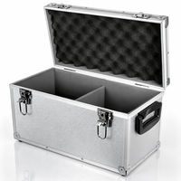 Étui de transport en aluminium de grande capacité 7 ''10'' 12 ''Boîte de rangement pour disques vinyles