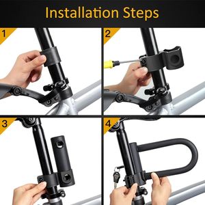 <span class=keywords><strong>Antivol</strong></span> robuste en acier inoxydable, étanche et antirouille, en forme de <span class=keywords><strong>U</strong></span>, pour accessoires de vélo, scooter électrique, VTT, vélo de route - Product Image 6