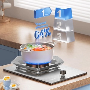 Kompor <span class=keywords><strong>Gas</strong></span> Rumah Tangga Empat Tungku Api Kuat Injeksi Langsung Permukaan Kaca Temper dan Baja Tahan Karat Hemat Energi - Product Image 2