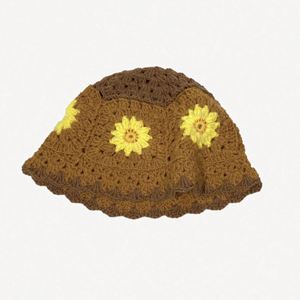 Chapeau Bob Crocheté Floral Fait Main Unisexe avec Broderie 3D pour la Plage et les Affaires – Vente en Gros - Product Image 3