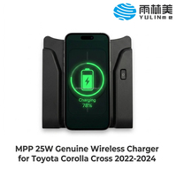 Chargeur sans fil pour voiture YULINME 25W Accessoires magnétiques à charge rapide mains libres Convient pour Toyota Corolla Cross 2022-2024