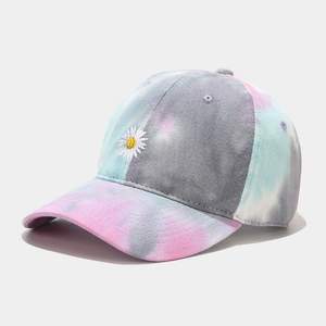 Berretto da Baseball Tie-dye personalizzato in cotone Vintage semplice da uomo sportivo estivo all'aperto con Logo ricamato - Product Image 1